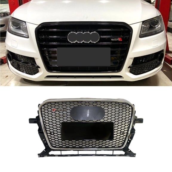Car Bumper Grill Racing Grills Front Bumper Grille Body Kit RS style Front Bumper Grill For Audi Q5 2013-2017 Exterior Part