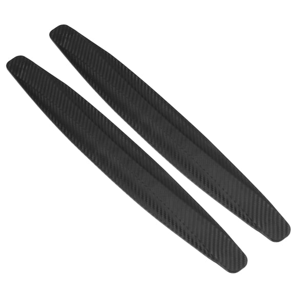 Car Bumper Guard  Anti-Collision Protector Strips Carbon Fiber Pattern Black 2pcs