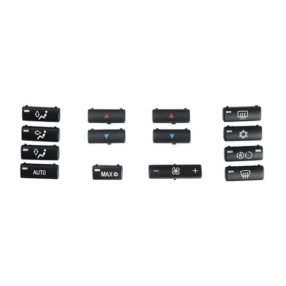 Car Button Key Caps Replacement Climate A/C Control Control Panel Switch Buttons Cover Caps for BMW E39 E53 M5 X5