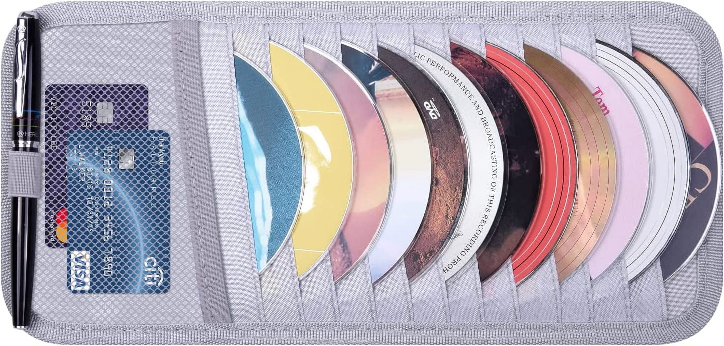 Car CD Case Holder, Vehicle Sun Visor Organizer for Cars with 12 DVD ...