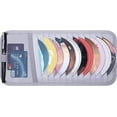 thumbnail image 1 of Car CD Case Holder, Vehicle Sun Visor Organizer for Cars with 12 DVD Storage Sleeves, 1 Mesh Pocket, 1 Pen Holder and Elastic Strap, Gray, 1 of 14