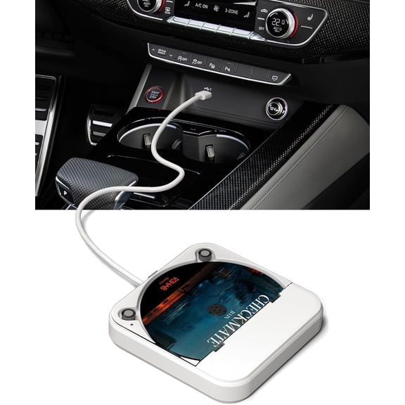 Car CD Player with USB/AUX Port, External Universal CD Player for Car with Car Radio Stereo, Portable Car CD Players with Remote Control for Laptop, TV, Computer,Universal for Vehicle