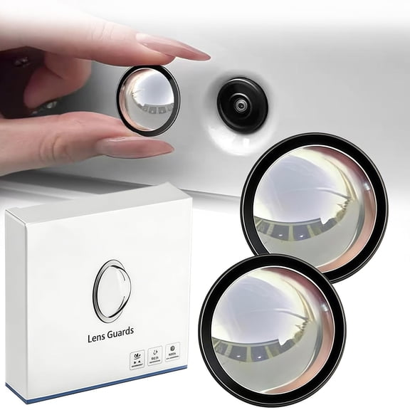 Car Camera Lens Protector, 2PCS Car Backup Camera Protective Sticker, Clear High-Transparency Design, Anti-Rain Car Reversing Cameras Protection, Simple Adhesive Installation (2-pack)