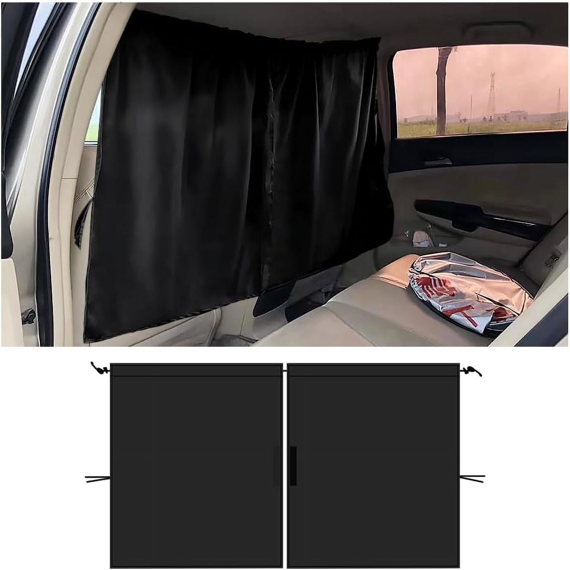 ROSEIN Car Curtains - Car Privacy Divider Curtain Sun Shade for Travel Nap  Sleeping Car Camping Accessories (Black)