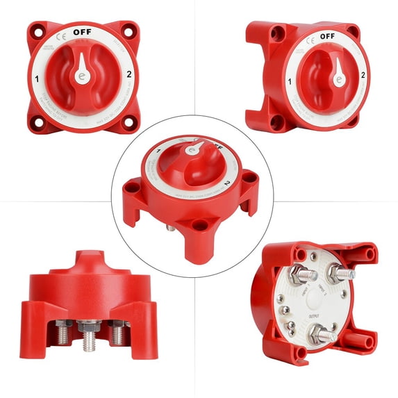 Car Camping Truck RV Isolator Disconnect Rotary Boat Switch With AFD 350A 32V Luminous 3 Position Battery Disconnect Switch