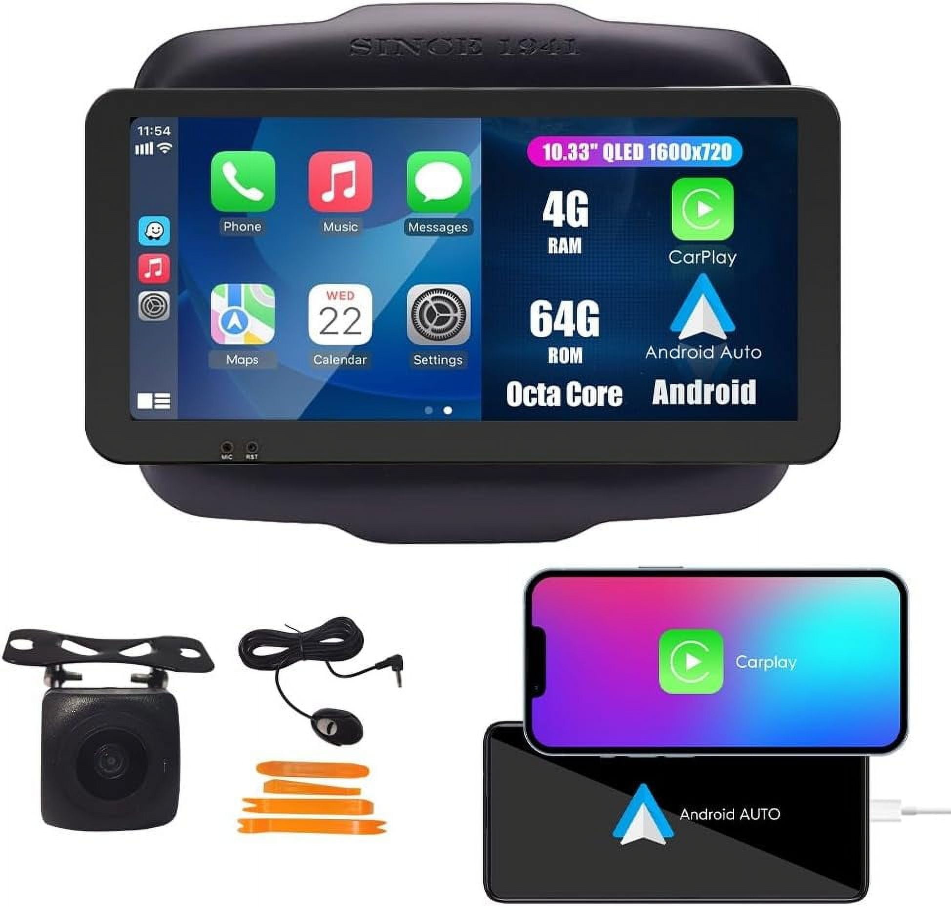 Autoradio Android Pour Kia Rio 2007 - Écran 9" Tactile, 4G+64G, CarPlay/Android Auto, GPS, Caméra De Recul Incluse