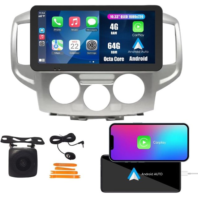Car CarPlay Android Auto Navigation Stereo GPS Radio Reverse Camera