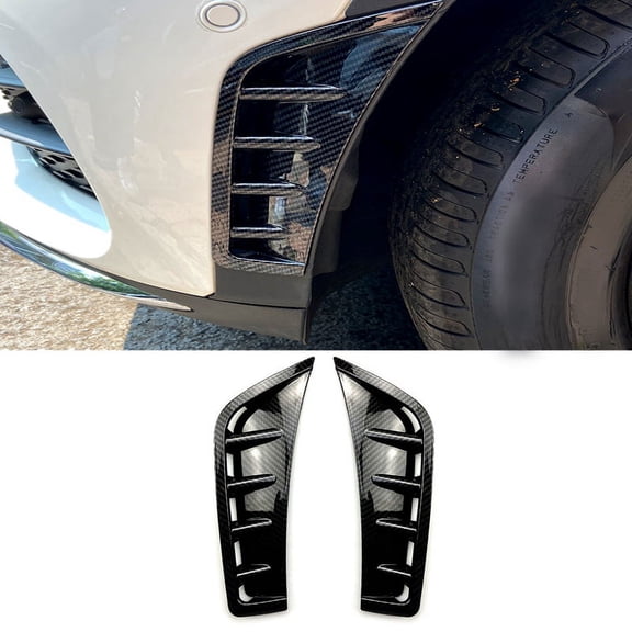 Car Carbon Fiber ABS Front Bumper Spoiler Side Wing Decorative Cover