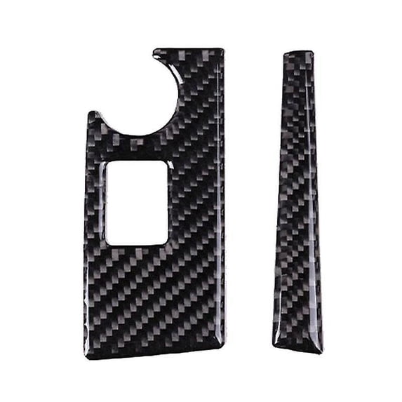 Car Carbon Fiber Center Console Dashboard Navigation Switch Button Frame Cover Trim For Corvette C7