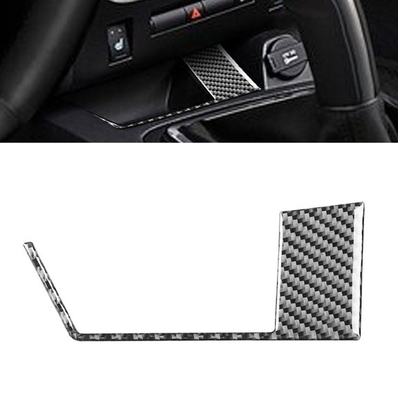 Car Carbon Fiber Charging Port Panel Cover Trim For Dodge Challenger 2008-2014