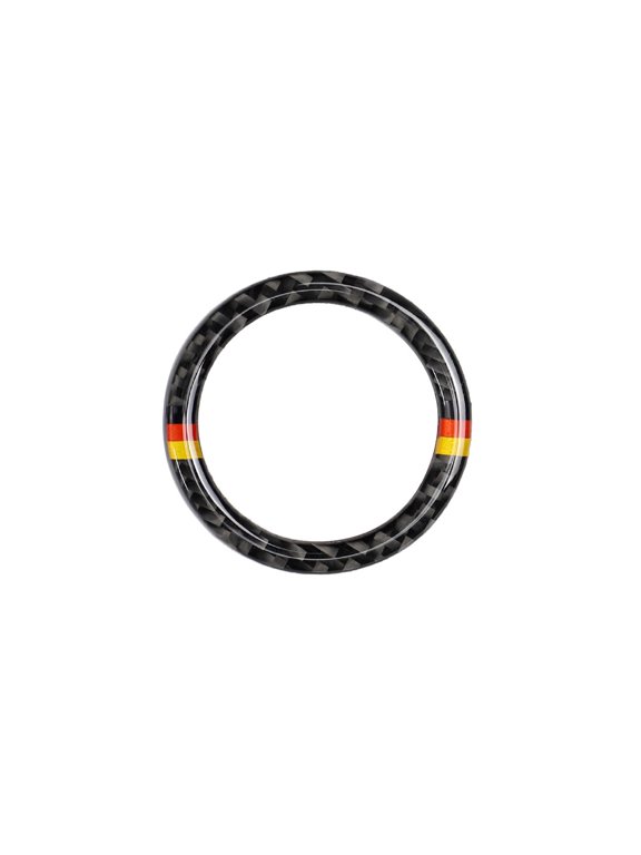 Car Carbon Fiber Engine Start Stop Push Button Ignition Key Ring Decor Trim For Benz C Class W205 W213 GLC