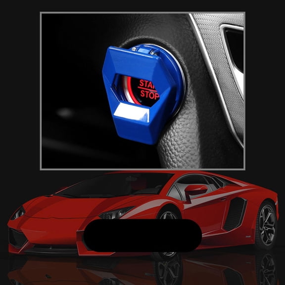 Car Carbon Fiber Engine Start Stop Push Button Trim Accessories UK