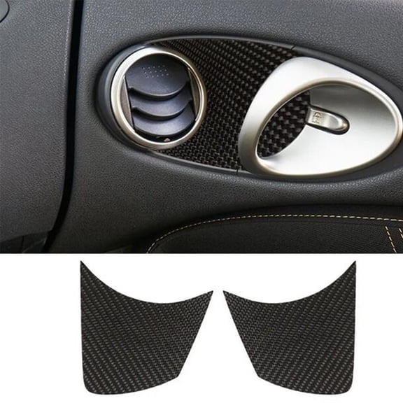 Car Carbon Fiber Interior Door Handle Bowl Panel Cover For Nissan 370Z 2009-2020