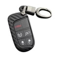 thumbnail image 1 of Car Carbon Fiber Smart Key Case Fob Cover Keychain Holder for Grand Compass Journey Charger, 1 of 5