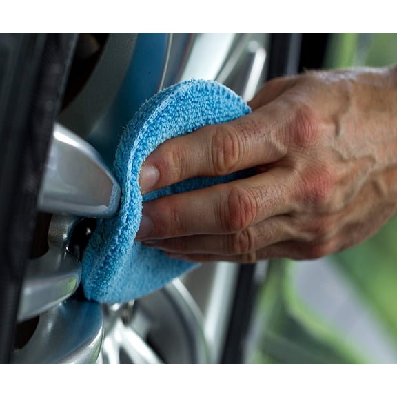Car Care & Cleaning All-In- Wax Polish Foam Applicator Pads for Home Use 2-Pack Microfiber Sponge Applicators for Car and Cleaning, One Size, Blue