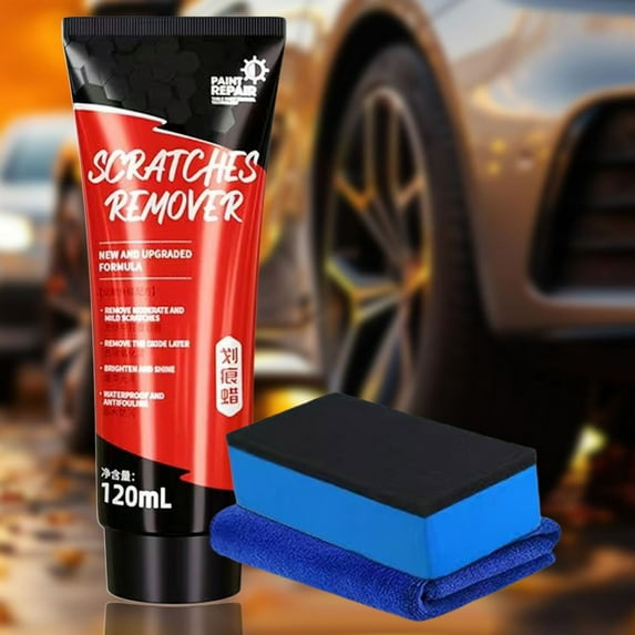 Car Care & Cleaning Car Scratch Wax 2024 Upgraded Scratch Remover Set Paste with Towel Sponge for Multiple Vehicle Types