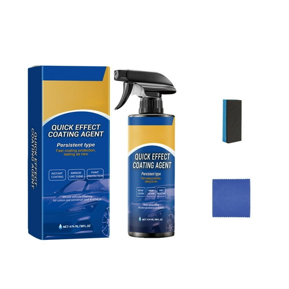 Grade Ceramic Coating Kit for Cars - Long Lasting Paint with High Gloss Nano Technology Sealant Spray 474ml