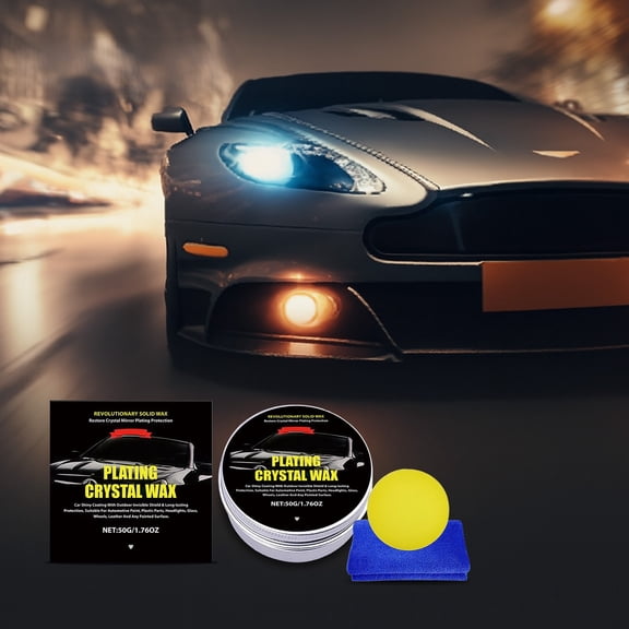 Car Care Wax Kit For Body Maintenance, Scratch & Wear-Resistant, Suitable For All Car Models (1Pc Wax Paste + 1Pc Sponge + 1Pc Towel)