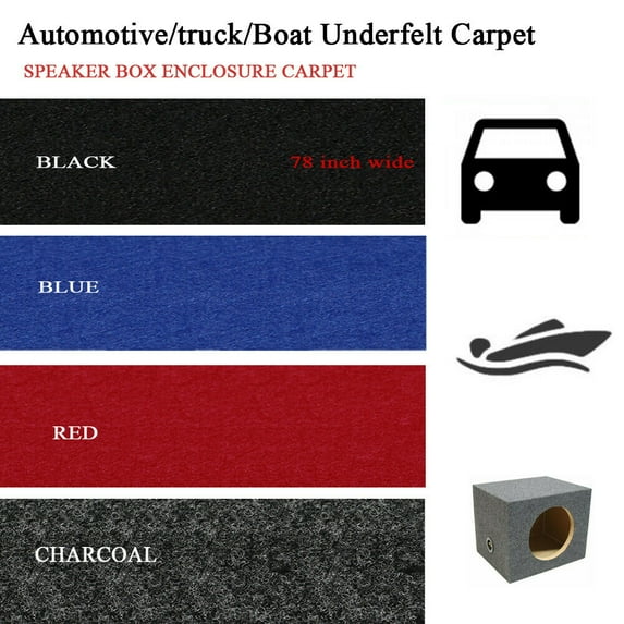 Car Carpet Replacement Sub woofer Enclosure/Box Trunk Liner Upholstery Floor Rug