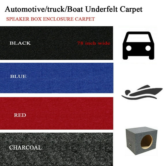 Car Carpet Replacement Sub woofer Enclosure/Box Trunk Liner Upholstery Floor Rug