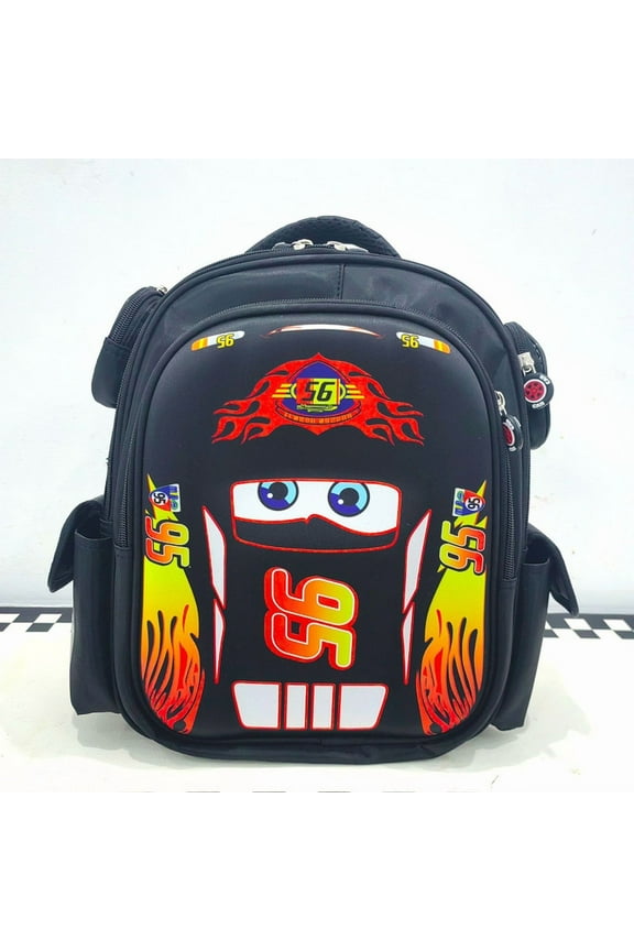 Car Cartoon Red Racing Bag 3D Pocket Backpack Mini Black Racing Backpack