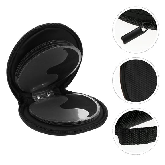 Case 20 Capacity Black Cloth Zipper Storage Bag Portable DVD VCD Movie Disc Holder Organizer for Home and Office