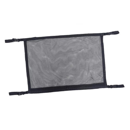 Car Ceiling Cargo Mesh Net Storage Pocket Double Layer Sturdy Large Capacity for Car with 4 Handles 80x54cm
