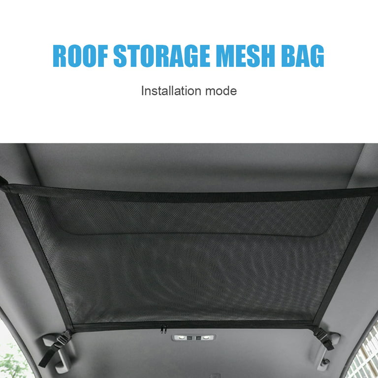 Car Ceiling Cargo Net Storage Net For Car Large Car Ceiling Cargo Net  Pocket Mesh Car Roof Organizer For SUV Long Trip Camping - AliExpress