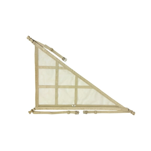 Car Ceiling Cargo Net, Triangle Double Layer Overhead Net with Adjustable Buckle, Roof Storage Mesh Organizer for Travel Road Camping Beige
