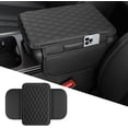 thumbnail image 1 of Car Center Console Armrest Cover, Leather Car Center Console Cover Cushion with 2 Storage Bags, Universal Center Console Pad Car Armrest Lids Storage Box Auto Interior Accessories, 1 of 6