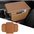 thumbnail image 1 of Car Center Console Armrest Cover, Leather Car Center Console Cover Cushion with 2 Storage Bags, Universal Center Console Pad Car Armrest Lids Storage Box Auto Interior Accessories, 1 of 5