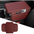 thumbnail image 1 of Car Center Console Armrest Cover, Leather Car Center Console Cover Cushion with 2 Storage Bags, Universal Center Console Pad Car Armrest Lids Storage Box Auto Interior Accessories, 1 of 6