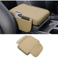 thumbnail image 1 of Car Center Console Armrest Cover, Leather Car Center Console Cover Cushion with 2 Storage Bags, Universal Center Console Pad Thickened Memory Foam Car Armrest Lids Storage Box (Red), 1 of 7