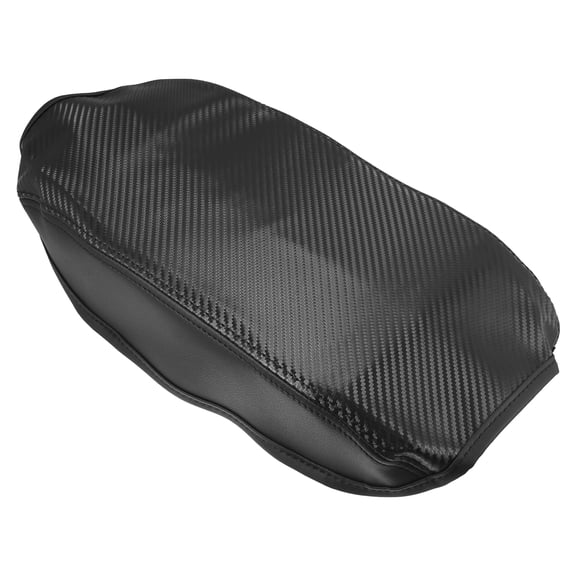 Car Center Console Armrest Cover for Toyota Camry 2007-2011 Faux Leather Carbon Fiber Pattern, Black