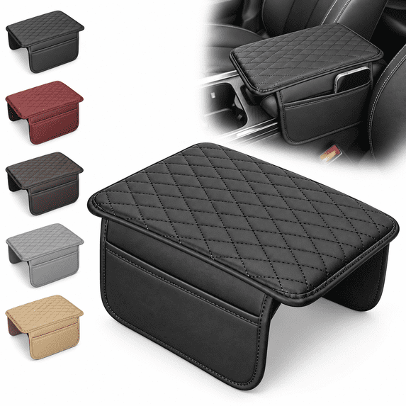 Car Center Console Armrest Pillow, Memory Foam Arm Rest Pad with Built ...
