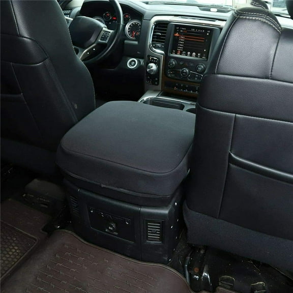 Car Center Console Cover Armrest Pad Black For Dodge Ram 1500 2500 3500 2010-17