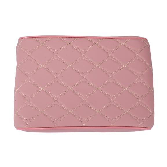 Car Center Console Cover Car Armrest Cover 12.6"x8.27"x2.36" Pink Nappa Leather Memory Foam