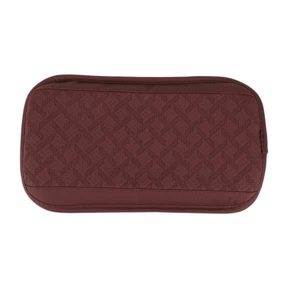 Car Center Console Cover Car Armrest Cover with Storage Bag 12.2"x6.89"x0.98" Red Faux Leather