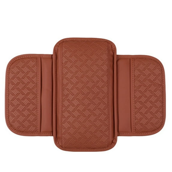 Car Center Console Cover, Loetky Car Center Console Cover with Storage Bag Wear Stitching Easy to Install Car Armrest Cover Cushion Grey, Armrest Pad*1