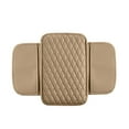 thumbnail image 1 of Car Center Console Cover, PU Leather Pad Protector With 2 Storage Bags, 2025 New Universal Car Center Console Armrest Cover for Vehicle, Car Interior Accessories, Beige, 1 of 6