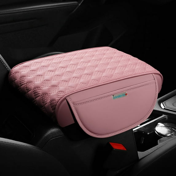 Car Center Console Cover Pad Leather Auto Armrest Cover Car Armrest Box Mat With Added Storage Bag Personalized Classic Elbow Pad Arm Cushion Pads For SUV Truck