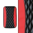 thumbnail image 1 of Car Center Console Cover Pad, PU Leather Armrest Cover 12.6 x 7.5 Inch With Elastic Straps for Auto SUV Truck Interior, Red, 1 of 9