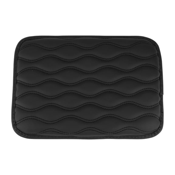 Car Center Console Cover Universal Car Armrest Storage Box 11.81"x8.27"x0.79" Black PU Leather