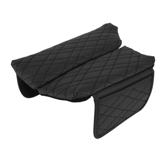 Car Center Console Cover with Storage Bag for BMW 5 Series 2011-2017 Black 1 Pair