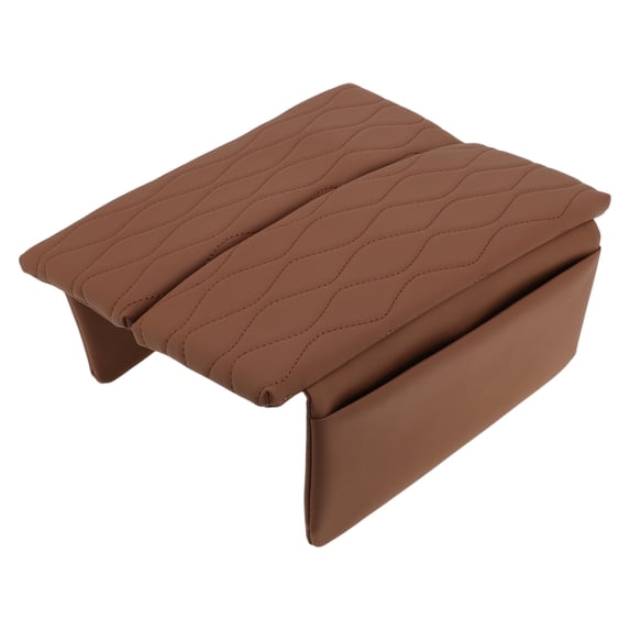 Car Center Console Cover with Storage Bag for Mercedes-Benz S Class 2021-2022 Brown 1 Set