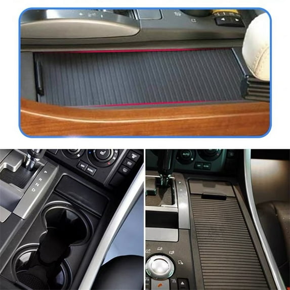 Car Center Console Cup Holder Cover Sliding Roller Blind For Range Rover Sport