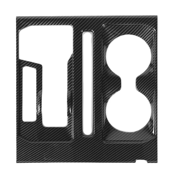 Car Center Console Gear Shift & Cup Holder Panel Cover For Ford F150 F-150 2021+ Accessories (ABS Carbon Fiber)