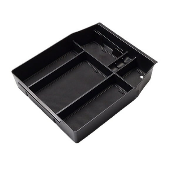 Car Center Console Tray Armrest Secondary Glove Storage Box For FORD F150 Raptor​​ 2015-2021, Custom Hidden Storage Box, Easy To Use-black