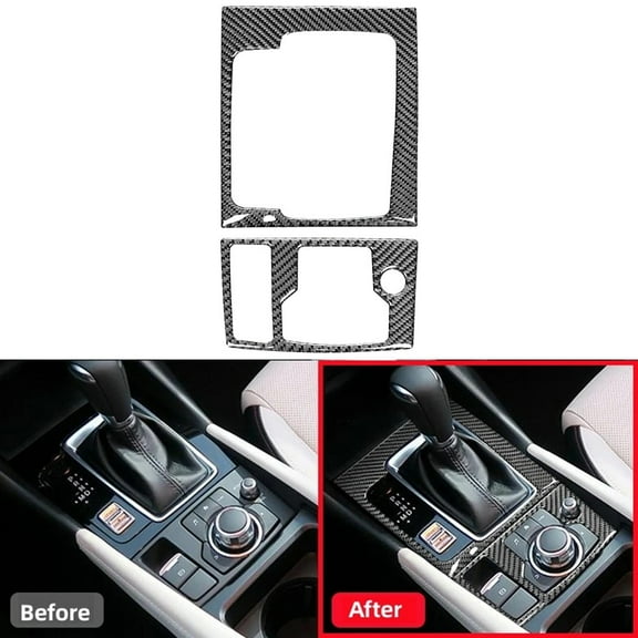 Car Center Control Gear Panel Decor Carbon Fiber Cover Trim For Mazda 3 AXELA 2014 2015 2016 2017 2018 2019