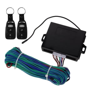 FOMIYES 1Set Universal Black Car Keyless Entry System Kit with Remote Central Door Lock